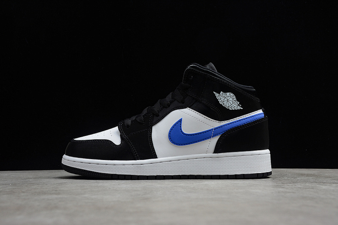 Jordan [554725-084]-[CJ AIR JORDAN 1 MID GS BLACK/RACER BLUE/WHITE]-[WOMAN:35.5-39], photo 1