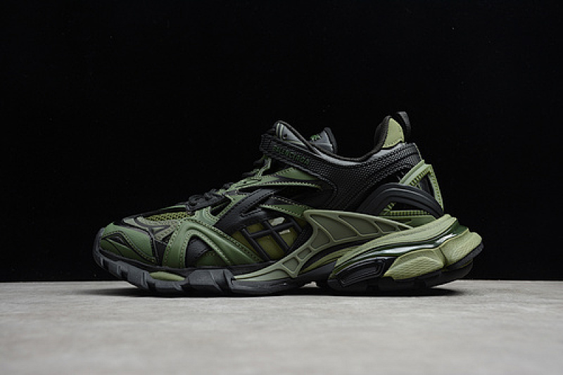 Balenciaga TRACK TRAINERS BLACK/BLACK/DARK GREEN · ECBL000610A, photo 1