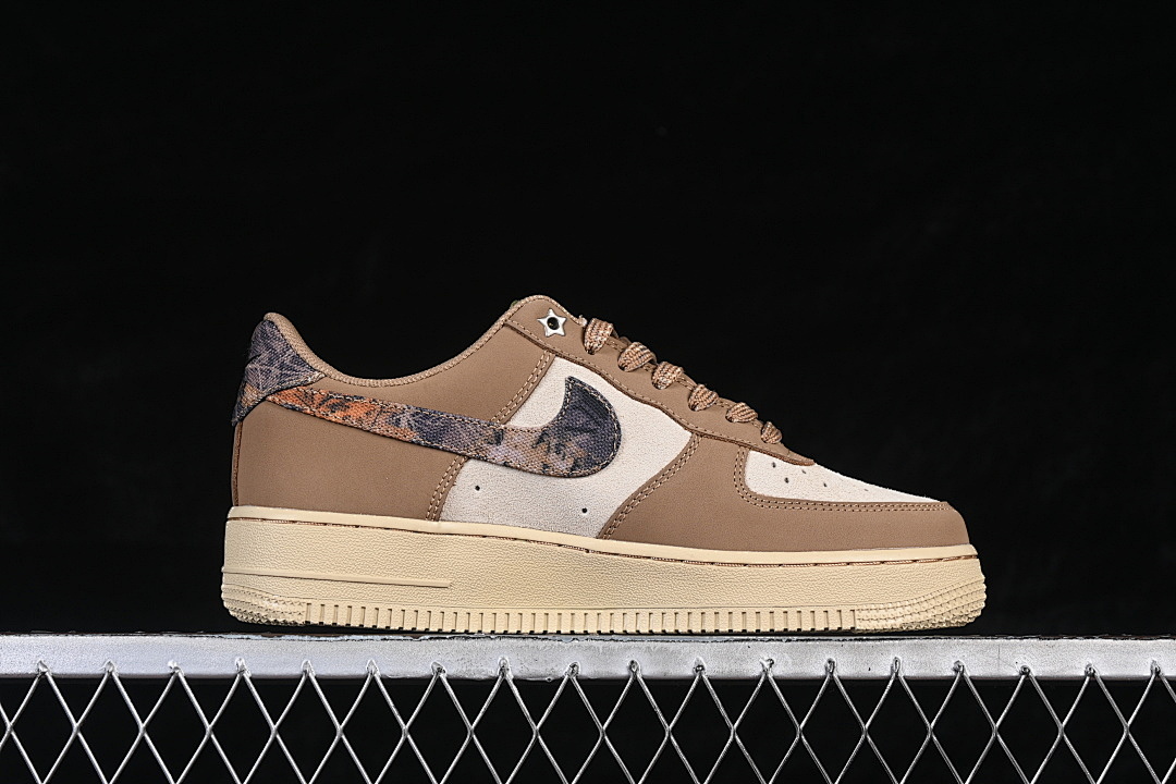 Nike [IO9803-200]-[AIR FORCE 1 07 LOW CASUAL SHOES WHITE/BROWN/APRICOT]-[WOMAN:36-39]-[MAN:40-45] - Image 15