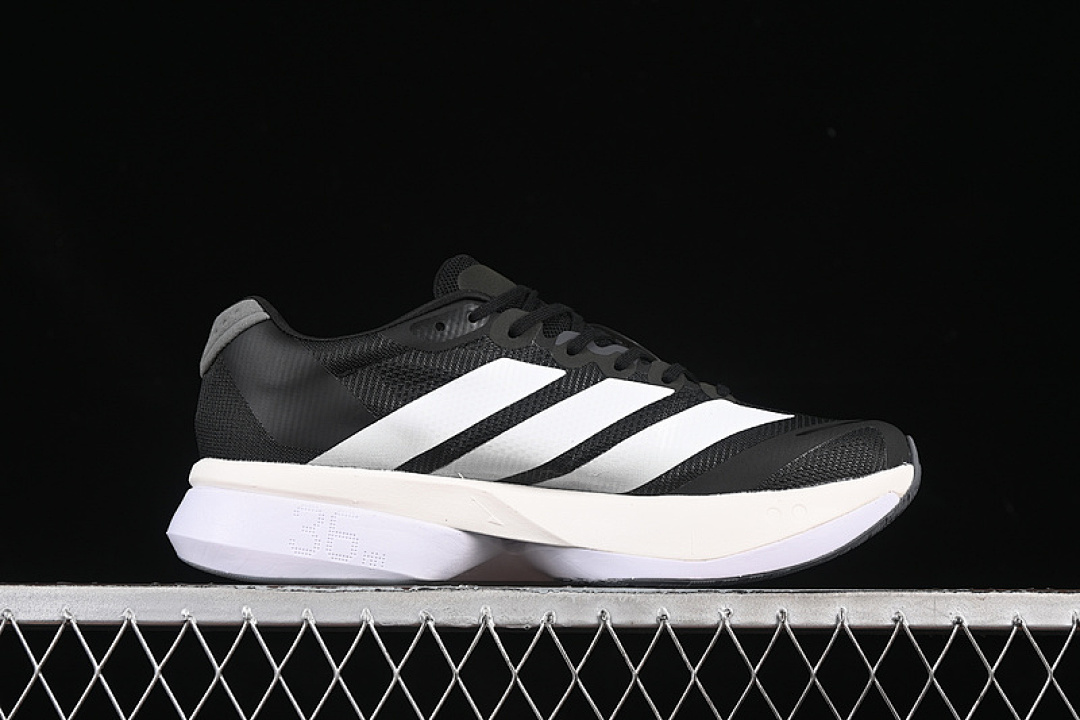 On Running [JS4938]-[ADIZERO BOSTON 13 WHITE/BLACK/GREY]-[WOMAN:36-39]-[MAN:40-46] - Image 15