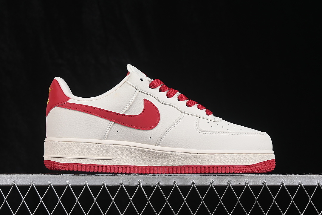 Nike [RD1988-002]-[AIR FORCE 1 07 LOW CASUAL SNEAKERS WHITE/RED/WHITE]-[WOMAN:36-39]-[MAN:40-45] - Image 16