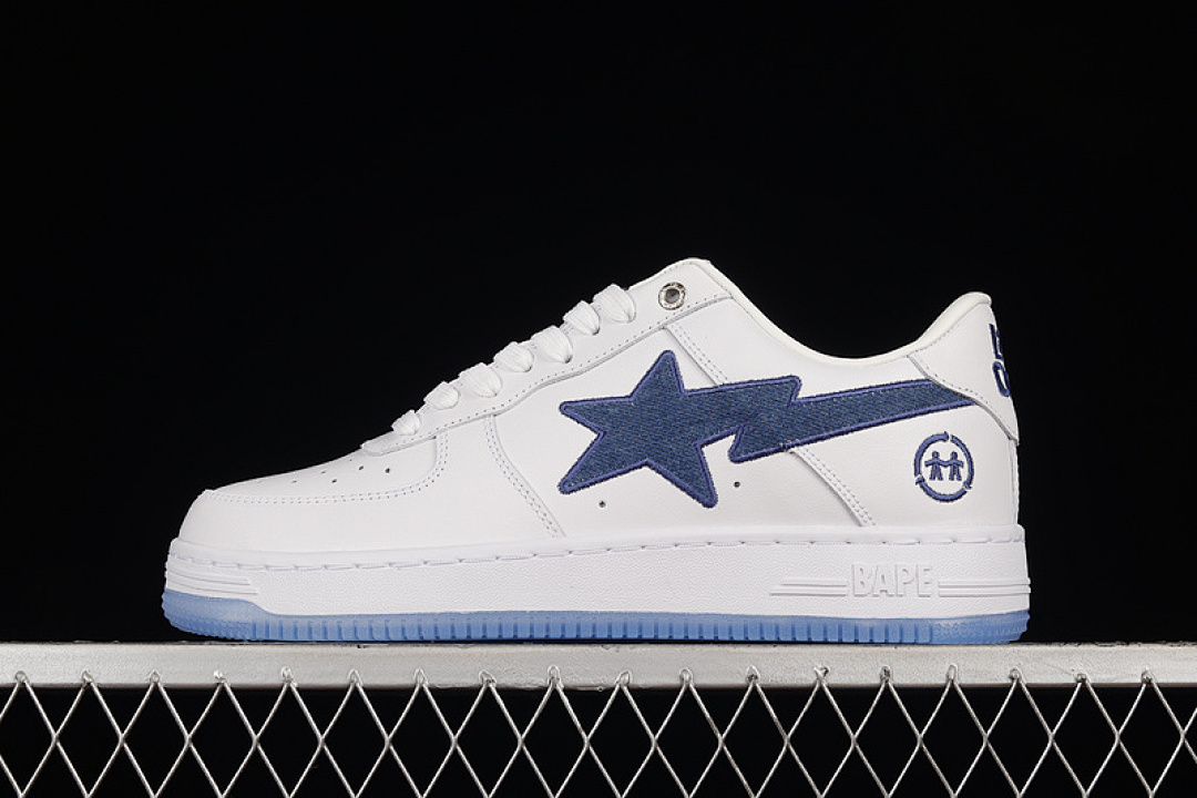 Bape HUMAN MADE Bape STA SK8 TO NIGO WHITE/WHITE/NAVY BLUE · 1H20191045, photo 1