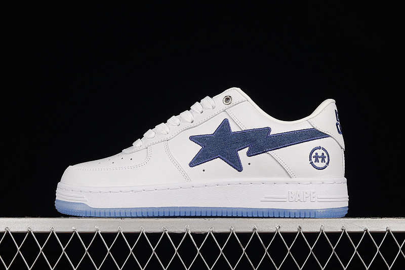 Bape HUMAN MADE Bape STA SK8 TO NIGO WHITE/WHITE/NAVY BLUE · 1H20191045, photo 1