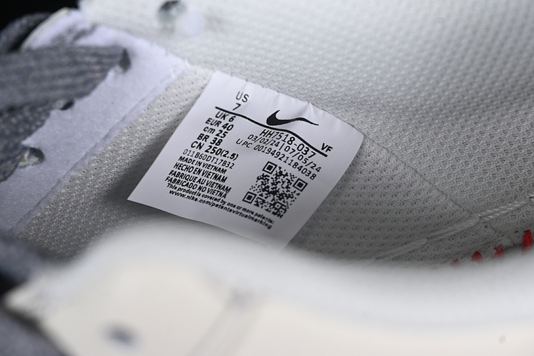 Nike [HH7518-037]-[AIR FORCE 1 07 LOW WHITE/GREY/RED]-[WOMAN:36-39]-[MAN:40-45] - Image 6