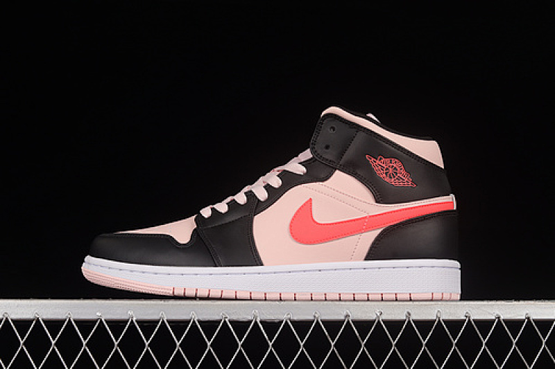 Jordan AIR Jordan 1 MID GS ATMOSPHERE/INFRARED 23/BLACK · 554725-604, photo 1