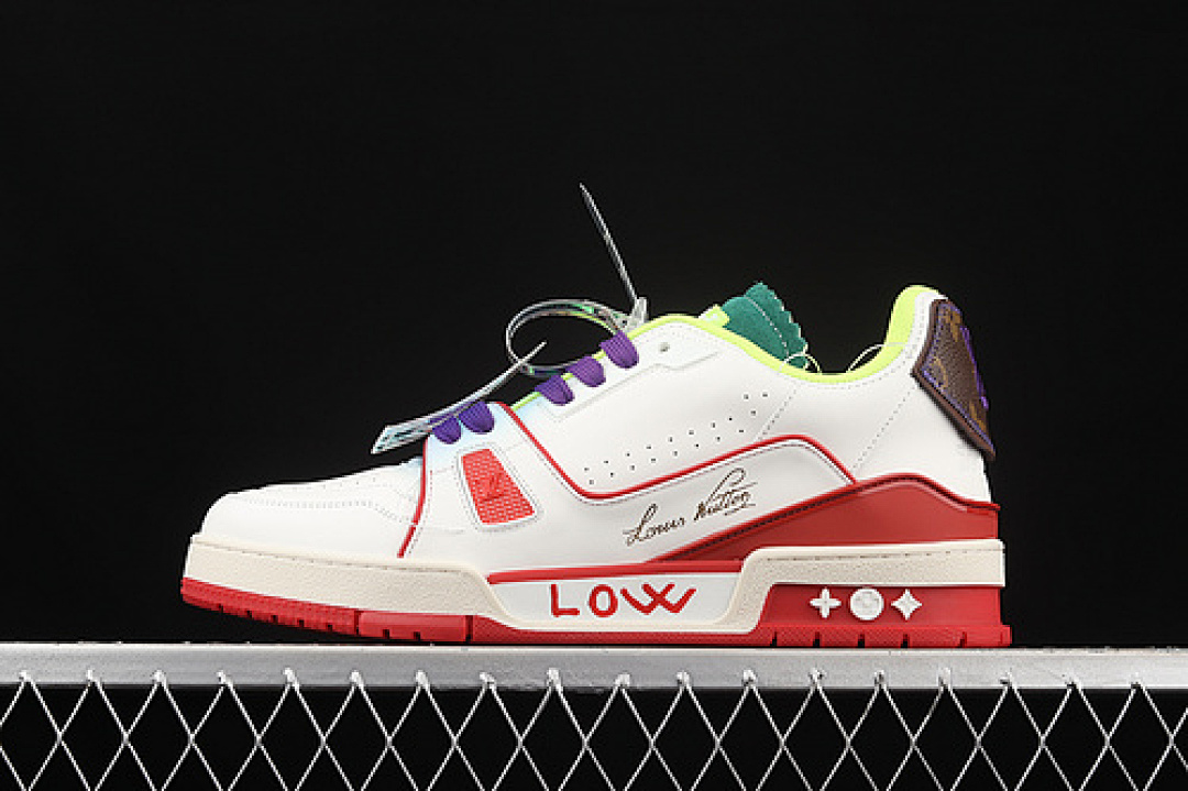 Louis Vuitton [L*V 2021S TRAINER WHITE/RED/PURPLE-GREEN]-[MAN:38-45] - Image 2