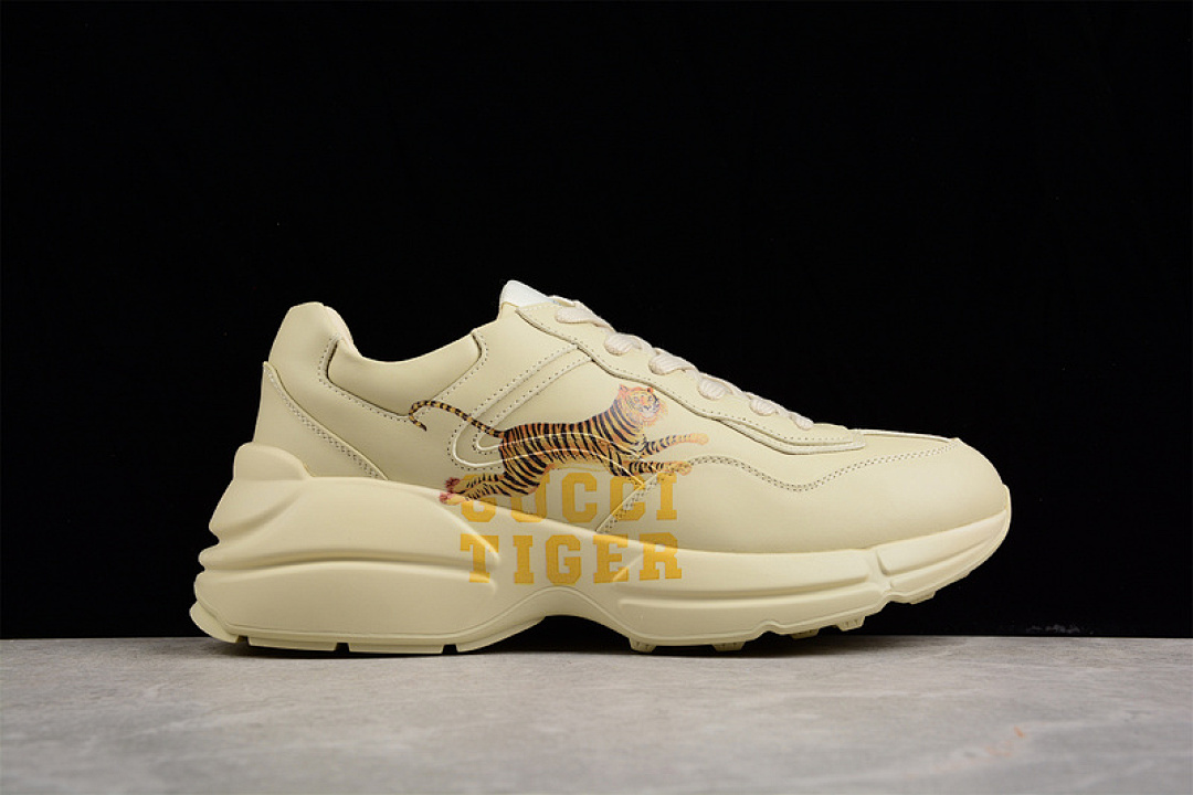 On Running [GU*CCI RHYTON VINTAGE TRAINER SNEAKER BEIGE/BEIGE/TIGER]-[WOMAN:35-39]-[MAN:40-44] - Image 2