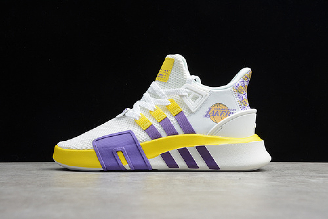 Purple EQT BASK ADV CLOUD WHITE/YELLOW/PURPLE · FU9411, photo 1