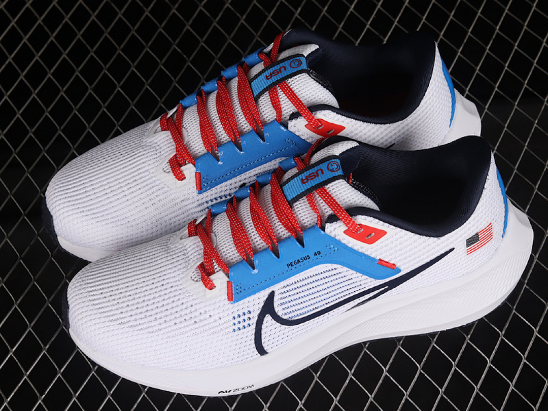 Nike [FN0013-100]-[AIR ZOOM PEGASUS 40 WHITE/BLUE/BLACK/RED]-[MAN:39-46] - Image 10