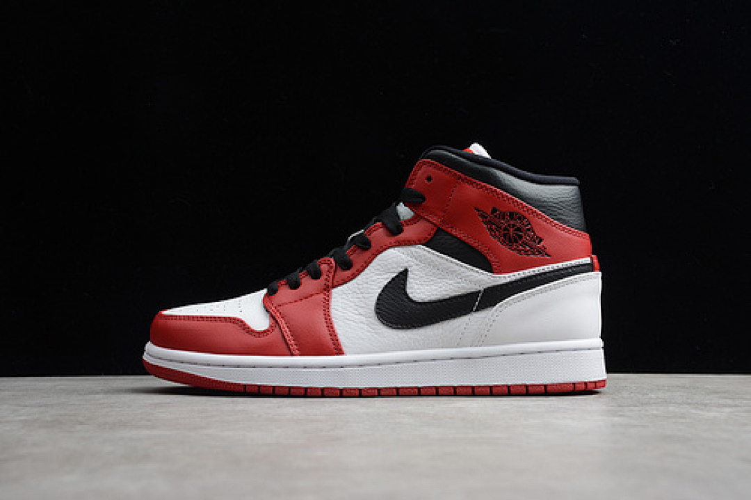 Jordan AIR Jordan 1 MID WHITE/BLACK/RED · 554724-173, photo 1