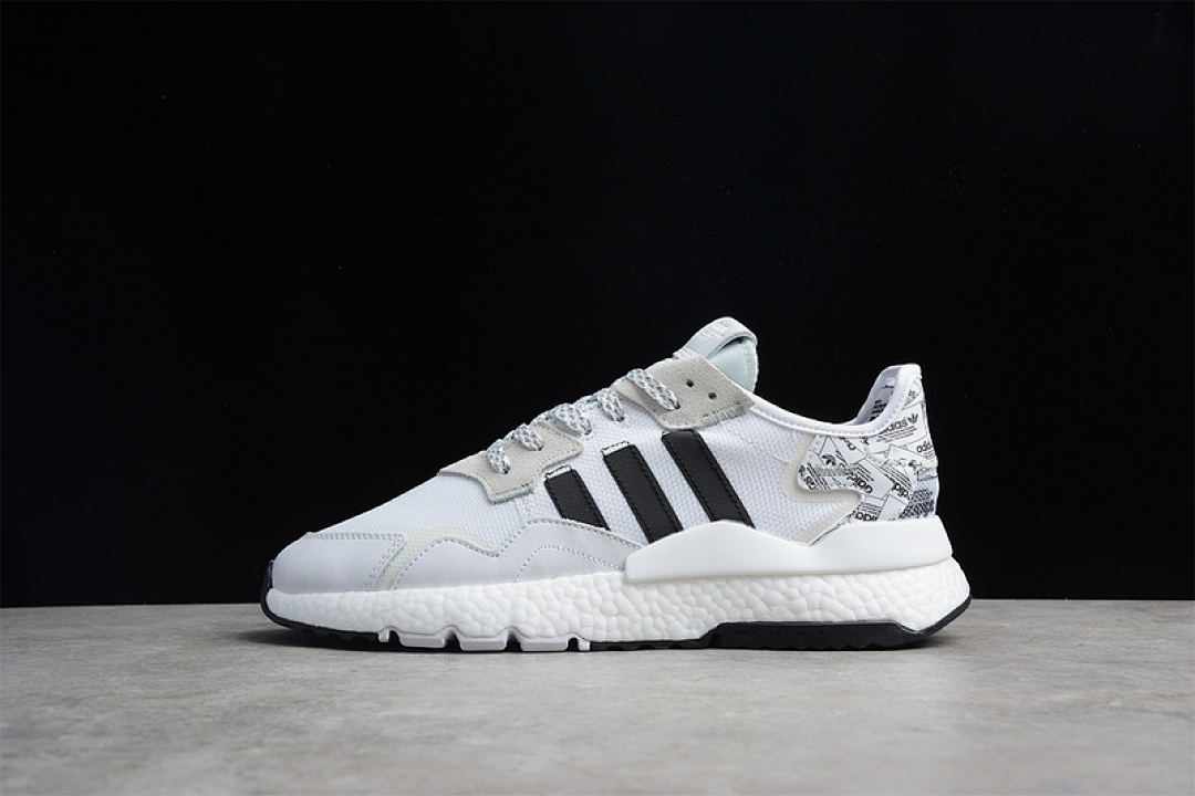 Unbranded [FW6688]-[NITE JOGGER BOOST SHOES LIGHT GREY/CLOUD WHITE/CORE BLACK]-[WOMAN:36-39]-[MAN:40-45], photo 1