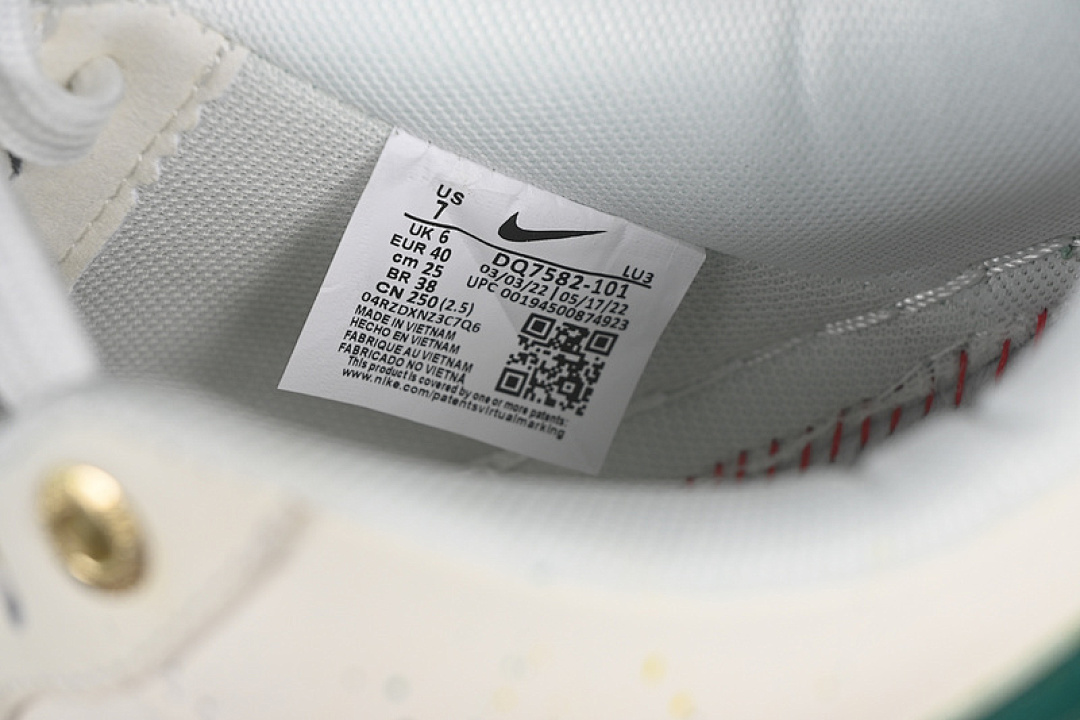 Nike [DQ7582-101]-[AIR FORCE 1 07 LOW WHITE/GREEN]-[WOMAN:36-39]-[MAN:40-45] - Image 6