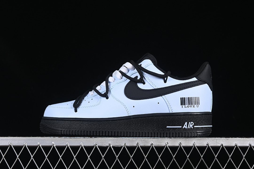Nike [ZH0316-067]-[AIR FORCE 1 07 LOW BLACK/BLUE/WHITE]-[WOMAN:36-39]-[MAN:40-45] - Image 2
