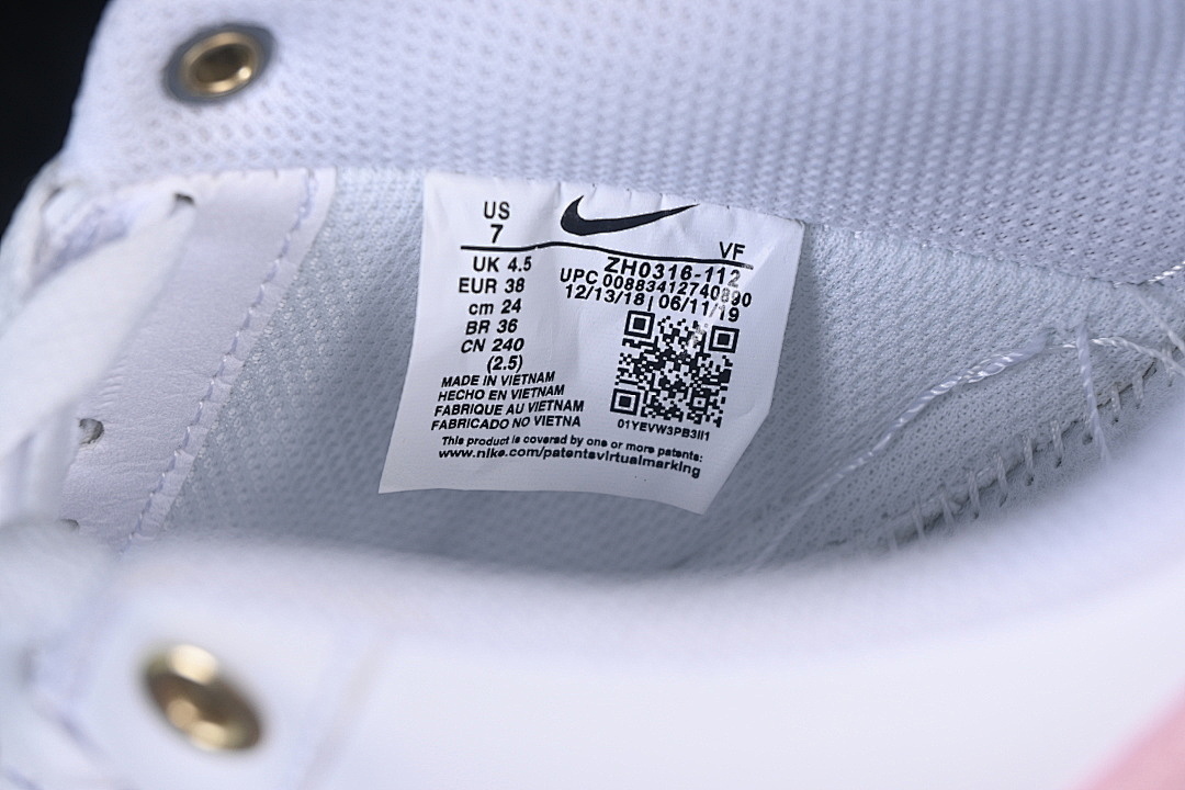 Nike [ZH0316-112]-[AIR FORCE 1 07 LOW CASUAL SNEAKERS WHITE/PINK/WHITE]-[WOMAN:36-39]-[MAN:40-45] - Image 6