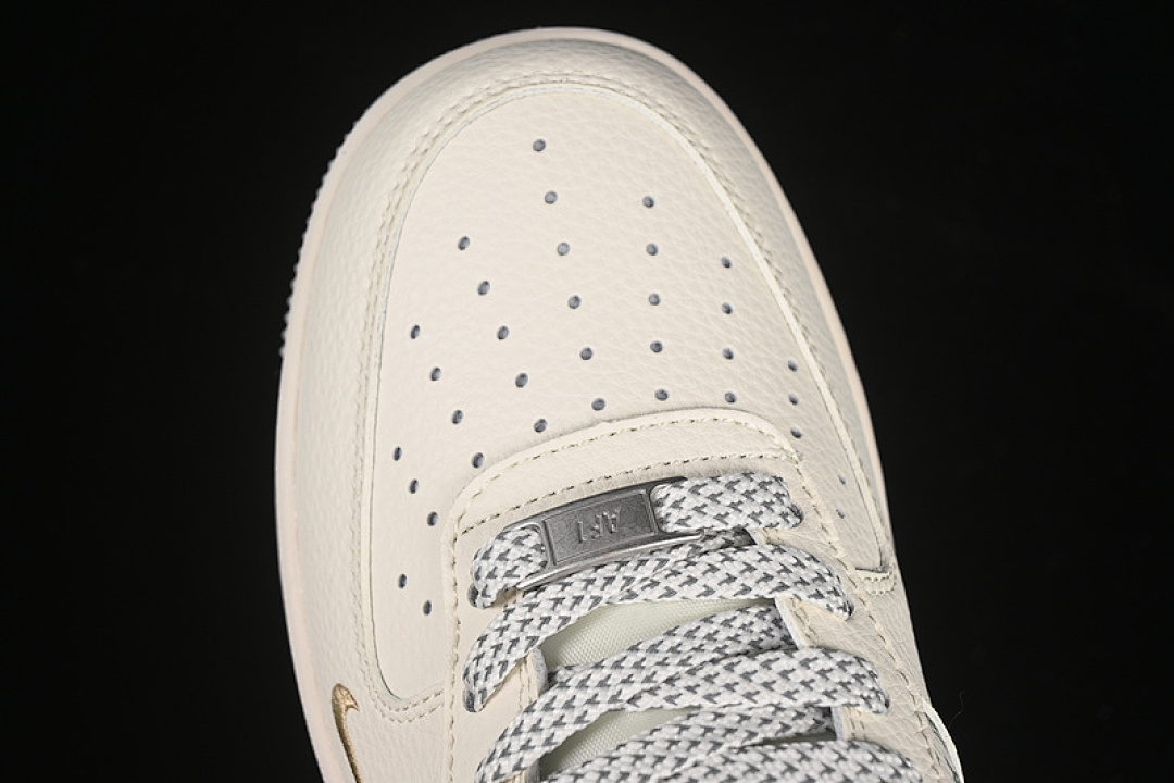 Nike [XX3168-159]-[AIR FORCE 1 07 LOW LV WHITE/GREY/GOLD]-[WOMAN:36-39]-[MAN:40-45] - Image 10