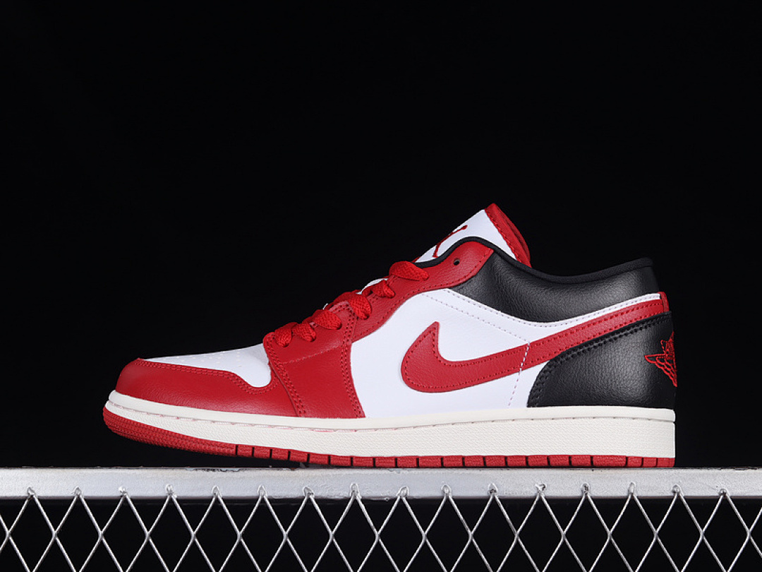 Jordan [DC0774-160]-[AIR JORDAN 1 LOW WHITE/BLACK/SAIL/GYM RED]-[WOMAN:35.5-39]-[MAN:40-46], photo 1