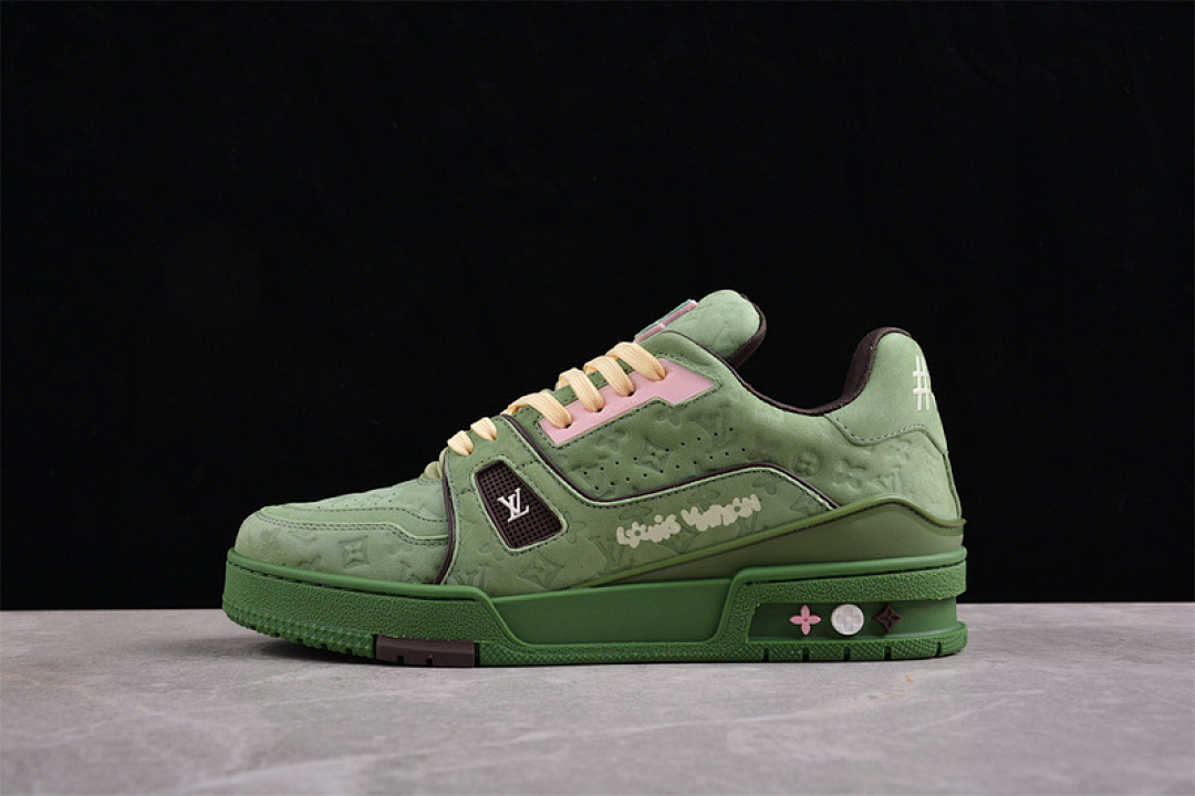 Louis Vuitton [2024TRAINER L*V LOUIS VUITTON TRAINER YELLOW/GREEN/PINK]-[MAN:38-45] - Image 14