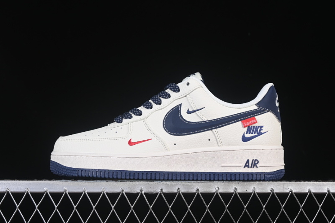 Nike [HH7518-071]-[AIR FORCE 1 07 LOW SUPREME OFF WHITE/BLUE/RED]-[WOMAN:36-39]-[MAN:40-45], photo 1