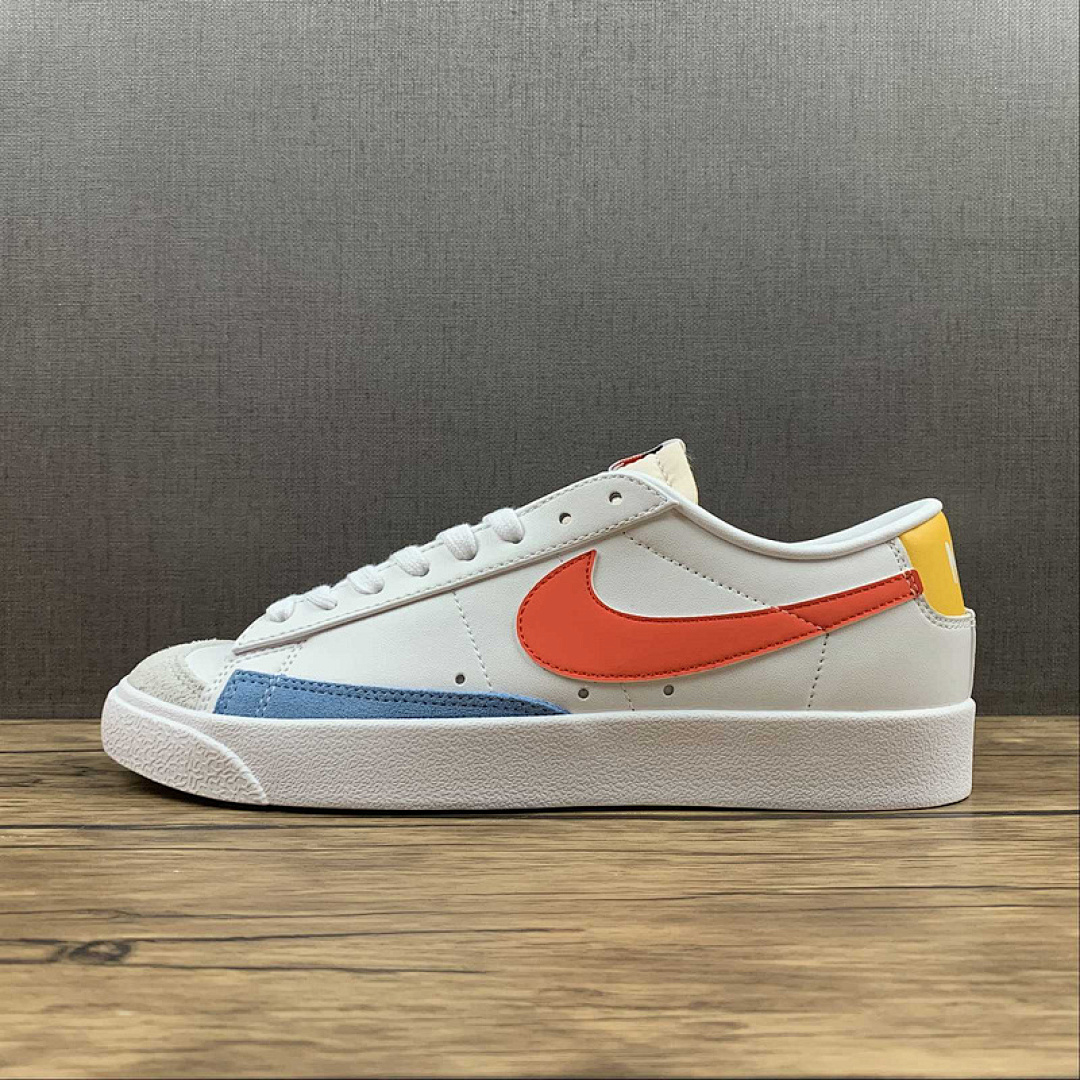 Unbranded [DC4769-105]-[BLAZER LOW 77 WHITE/ORANGE-UNIVERSITY GOLD]-[WOMAN:36-39]-[MAN:40-44], photo 1