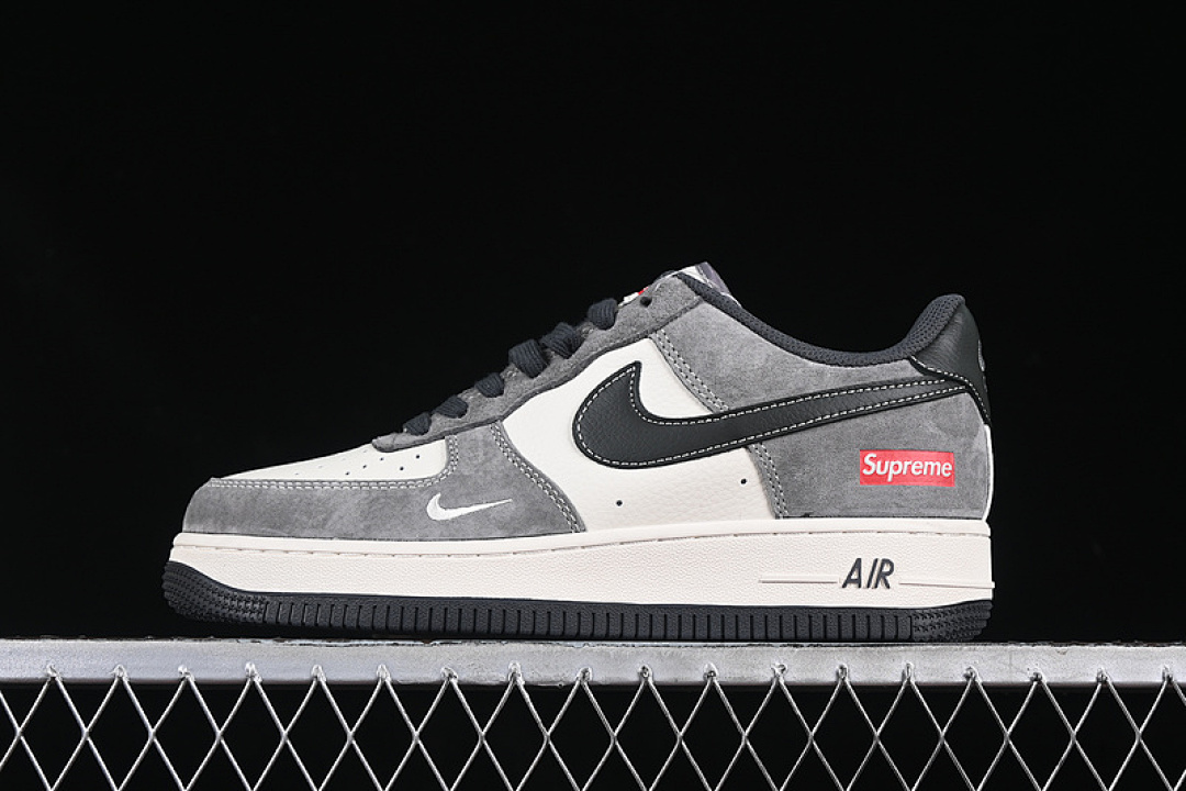 Nike [XZ6188-792]-[AIR FORCE 1 07 LOW SUPREME WHITE/GREY/BLACK]-[WOMAN:36-39]-[MAN:40-45] - Image 2