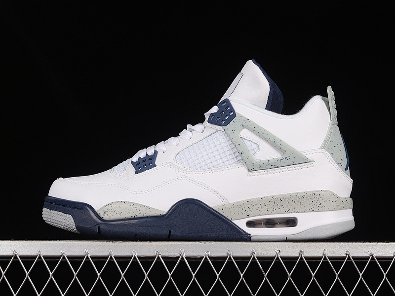 Jordan AIR Jordan 4 RETRO WHITE/MIDNIGHT NAVY/LIGHT SMOKE GREY/FIRE RED · DH6927-140, photo 1