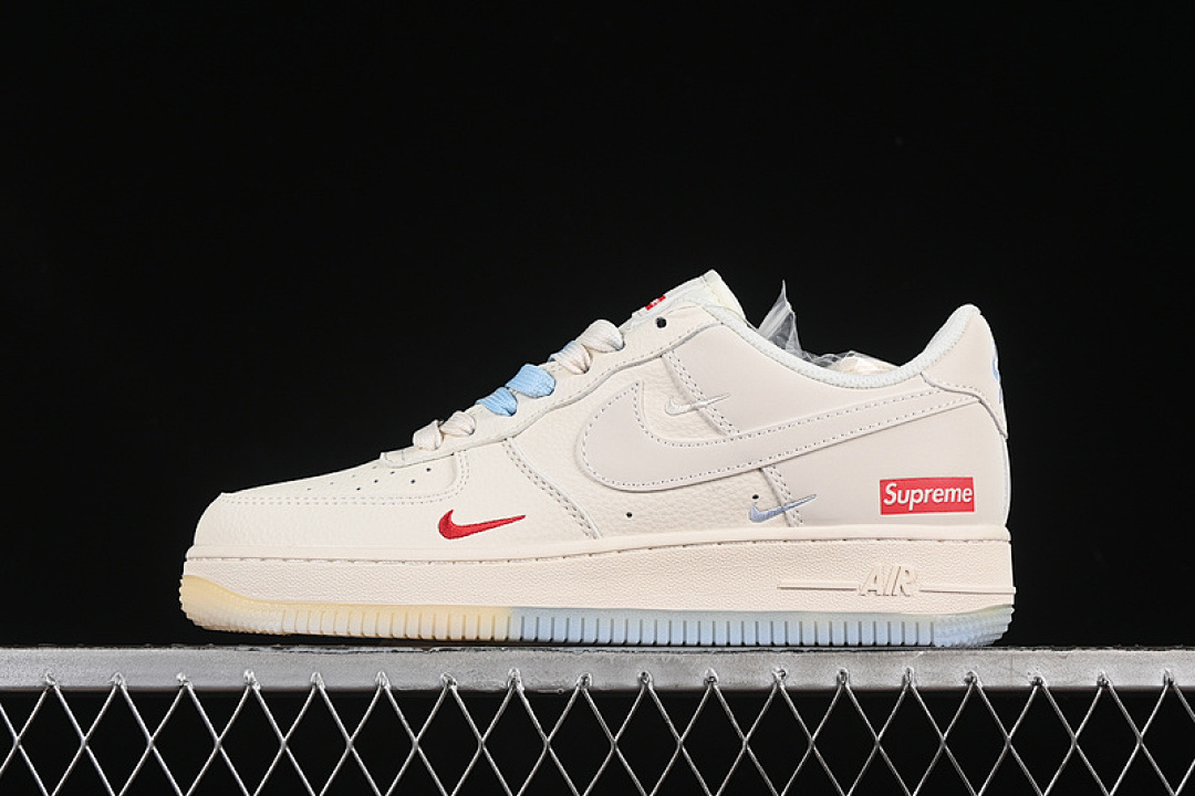 Nike [XX3168-179]-[AIR FORCE 1 07 LOW SUPREME WHITE/BLUE]-[WOMAN:36-39]-[MAN:40-45] - Image 2