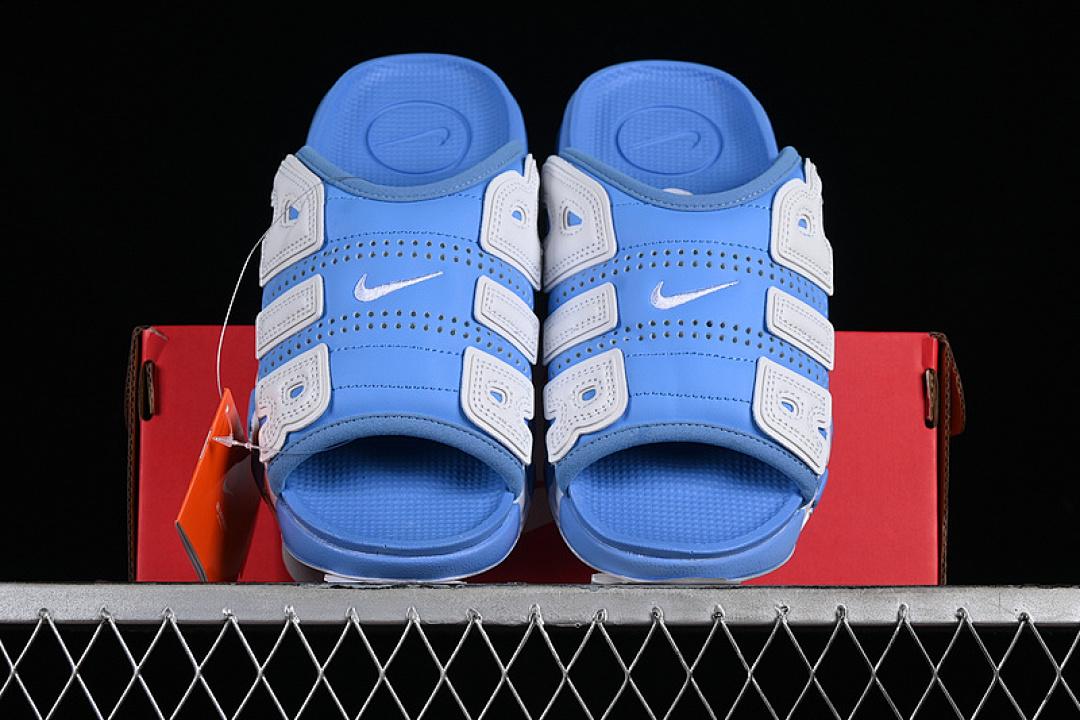 Nike [FD9883-400]-[AIR MORE UPTEMPO SLIDE UNC UNIVERSITY BLUE/WHITE]-[WOMAN:36-39]-[MAN:40-45] - Image 11