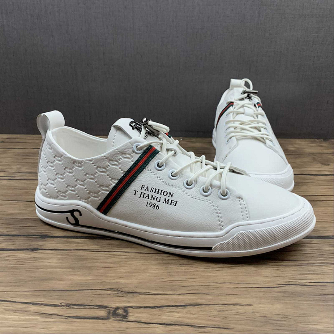 Gucci [GU*CCI ACE EMBROIDERED LOW-TOP SNEAKER WHITE/WHITE/GREEN-BLACK]-[MAN:38-44] - Image 12