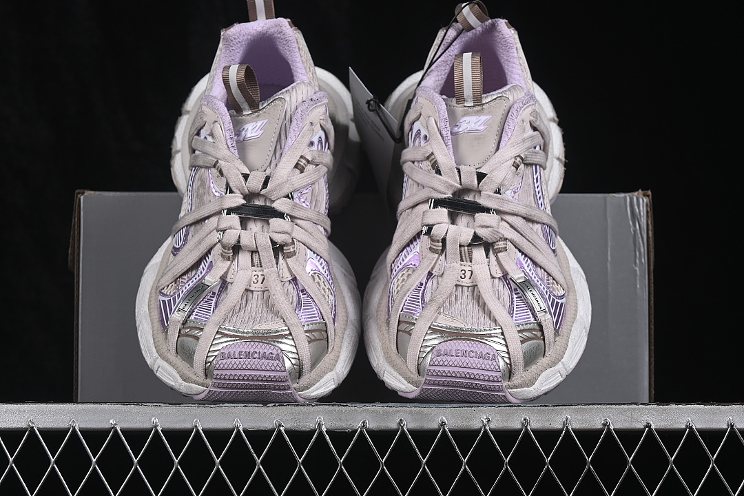 Balenciaga [W3XCH9250]-[EXTREME LACES LOGO TRENDY RUNNING SHOES PURPLE/VIOLET]-[WOMAN:35-39]-[MAN:40-46] - Image 13