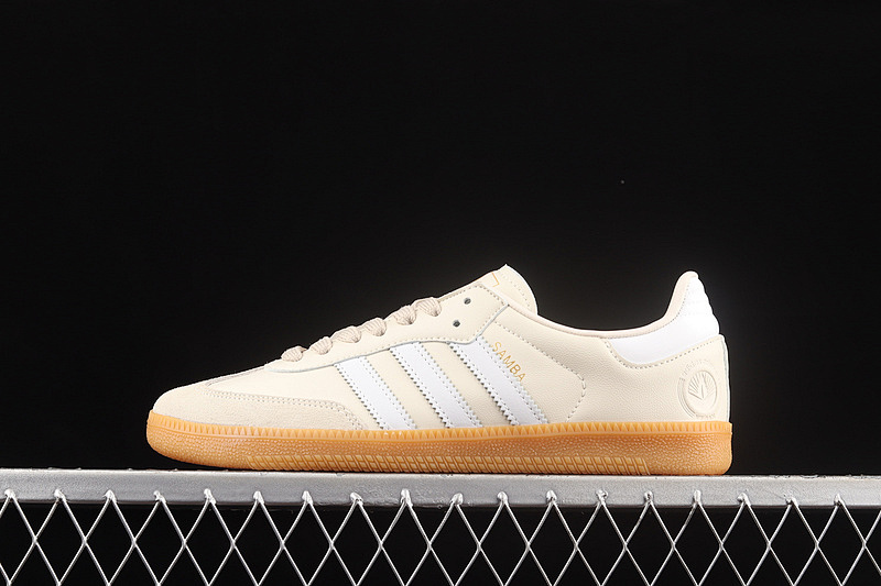 Adidas Adidas SAMBA VEGAN SHOES CLOUD WHITE/CLOUD WHITE/BROWN · FW2432, photo 1