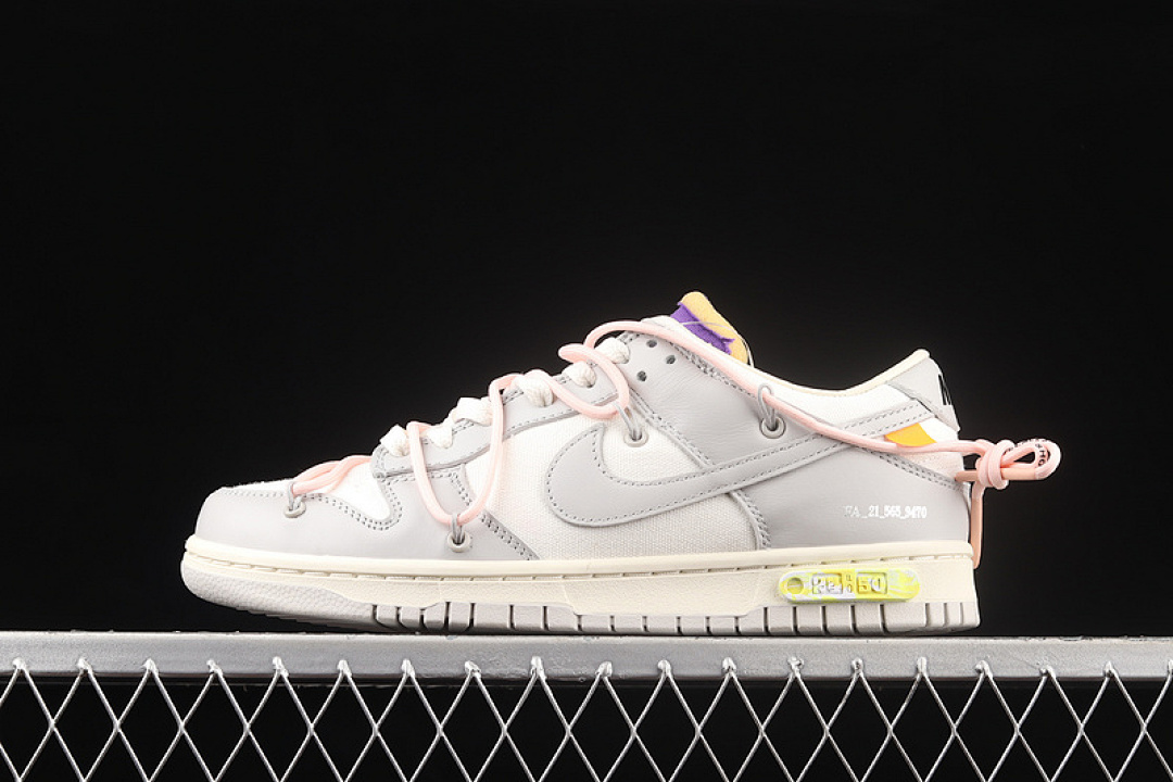 Off-White [DM1602-119]-[OFF-WHITE X DUNK LOW LOT 24 OF 50 SAIL/NEUTRAL GREY/WASHED]-[UNISEX:36-47.5], photo 1