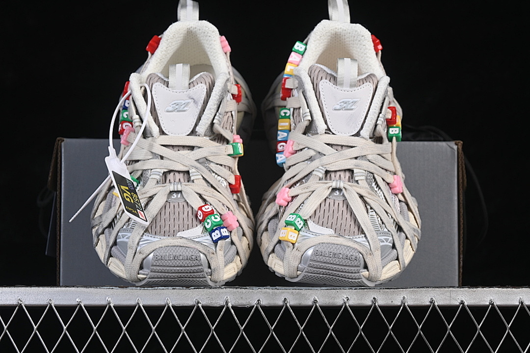 Balenciaga [W3XBD9188]-[EXTREME LACES FASHIONABLE RUNNING SHOES GREY/WHITE]-[WOMAN:35-39]-[MAN:40-46] - Image 14