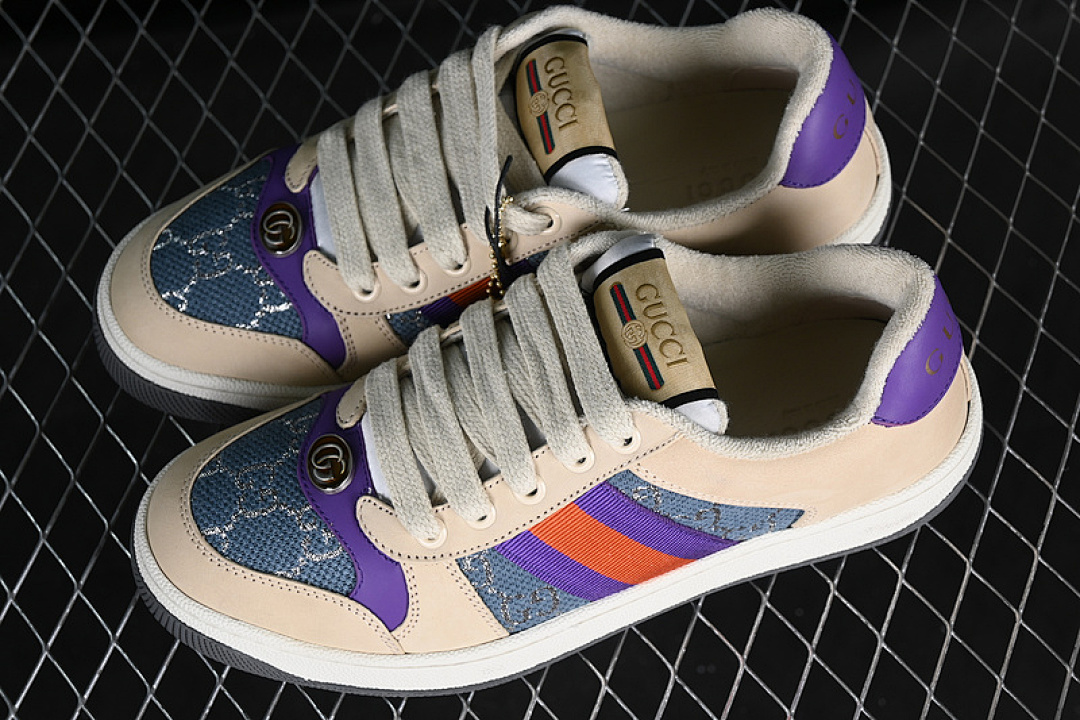 Gucci [9Y9209443]-[GU*CCI DISTRESSED SCREENER SNEAKER WHITE/BROEN/PURPLE/RED/GREEN]-[WOMAN:35-40] - Image 11