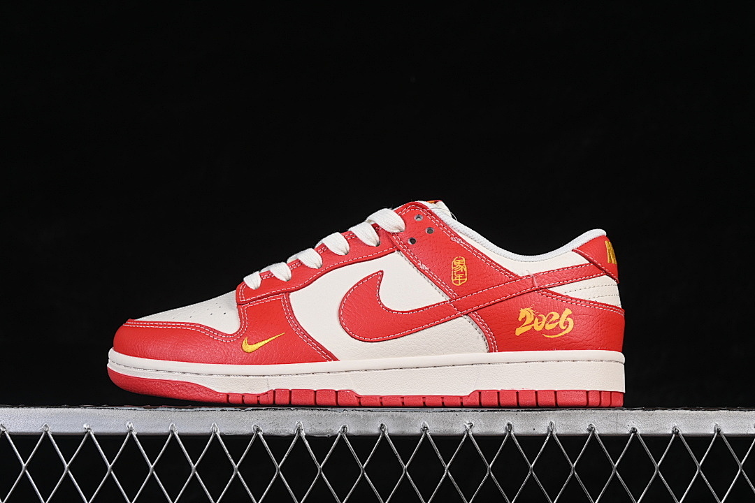 Unbranded [QW5288-105]-[SB DUNK LOW LOW-TOP CASUAL SNEAKERS WHITE/RED/GOLD]-[WOMAN:36-39]-[MAN:40-45], photo 1