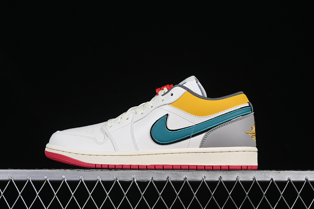 Jordan [HV4511-133]-[AIR JORDAN 1 LOW PREMIUM SAIL/CASHMERE/COLLEGE GREY/BRAVE BLUE]-[UNISEX:36-46], photo 1