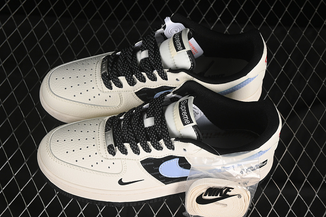 Nike [ZH2598-311]-[AIR FORCE 1 07 LOW SUPREME OFF WHITE/BLUE/GREY]-[WOMAN:36-39]-[MAN:40-45] - Image 11