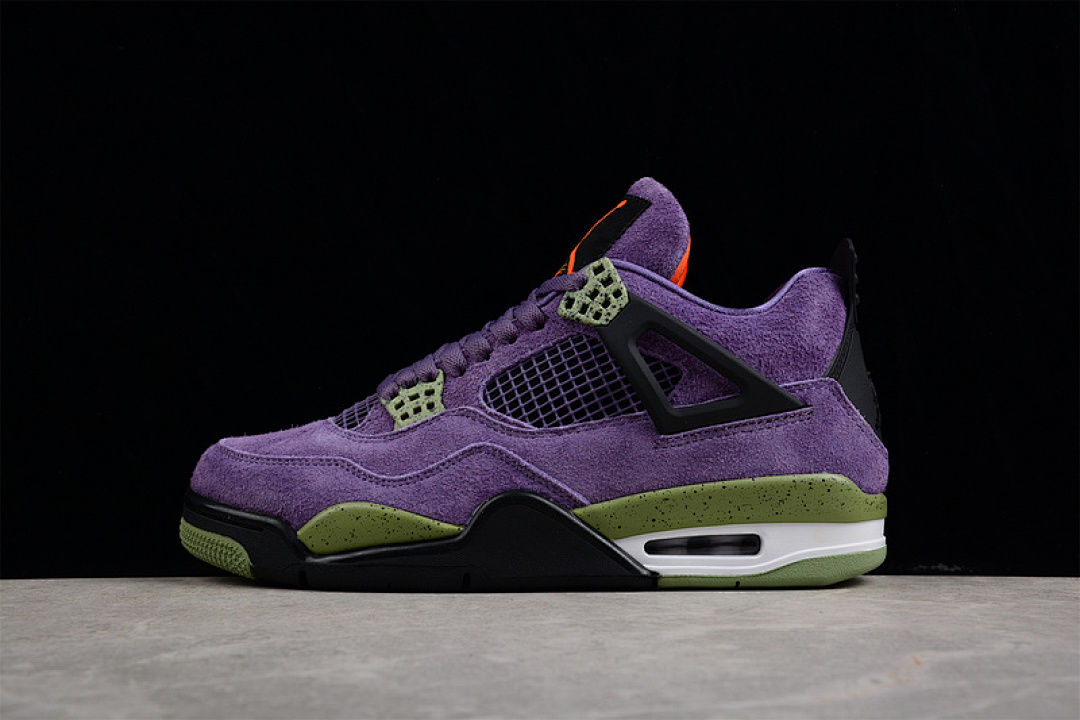 Jordan AIR Jordan 4 RETRO CANYON PURPLE/ANTHRACITE/ALLIGATOR/SAFETY ORANGE · AQ9129-500, photo 1