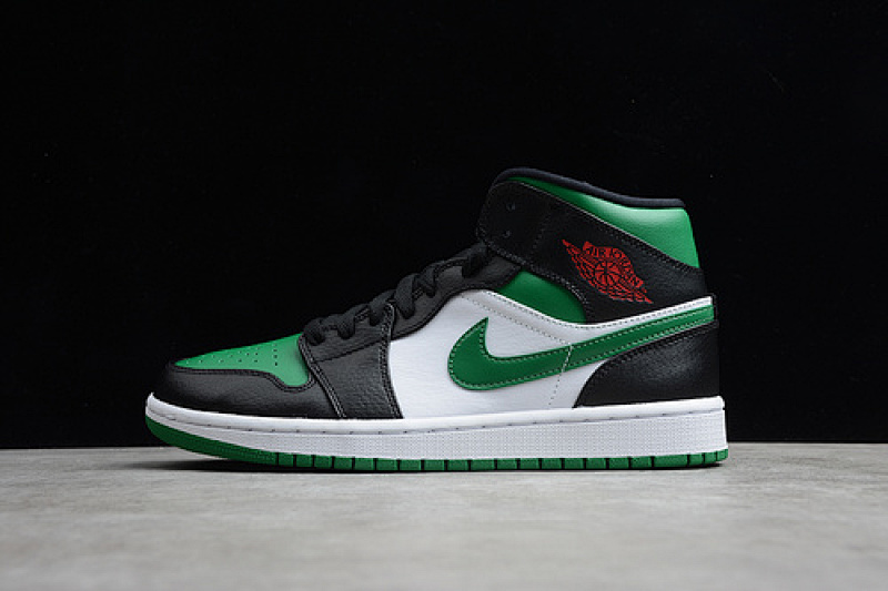 Jordan AIR Jordan 1 MID GREEN TOE GREEN/BLACK/WHITE · 554724-067, photo 1
