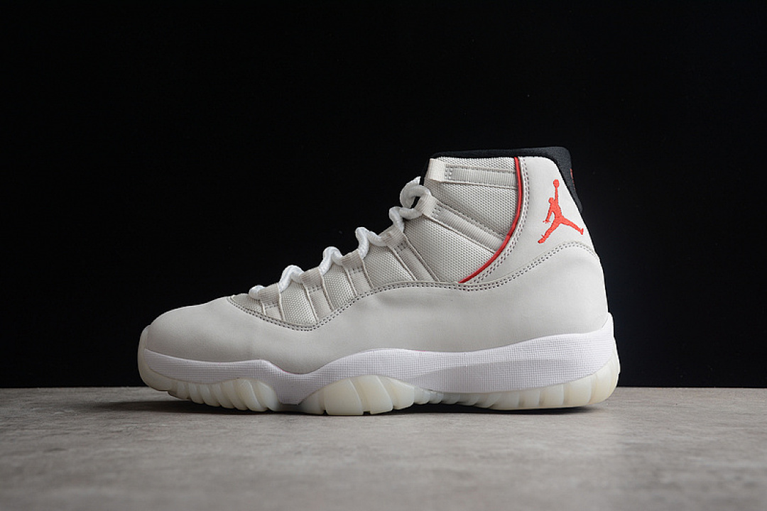 Jordan [378037-016]-[AIR JORDAN 11 RETRO PLATINUM TINT/SAIL-UNIVERSITY RED]-[MAN:40-47.5], photo 1