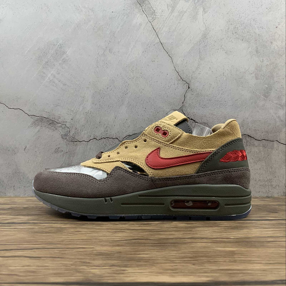 Unbranded [DD1870-200]-[CLOT AIR MAX 1 KISS OF DEATH CHA LIGHT BROWN/YELLOW/RED]-[UNISEX:36-46], photo 1