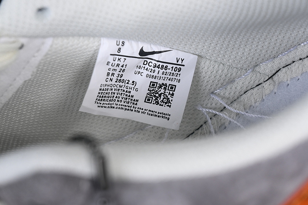 Nike [DC9486-109]-[AIR FORCE 1 07 LOW CASUAL SNEAKERS GREY/ORANGE/WHITE]-[WOMAN:36-39.5]-[MAN:40-45] - Image 5