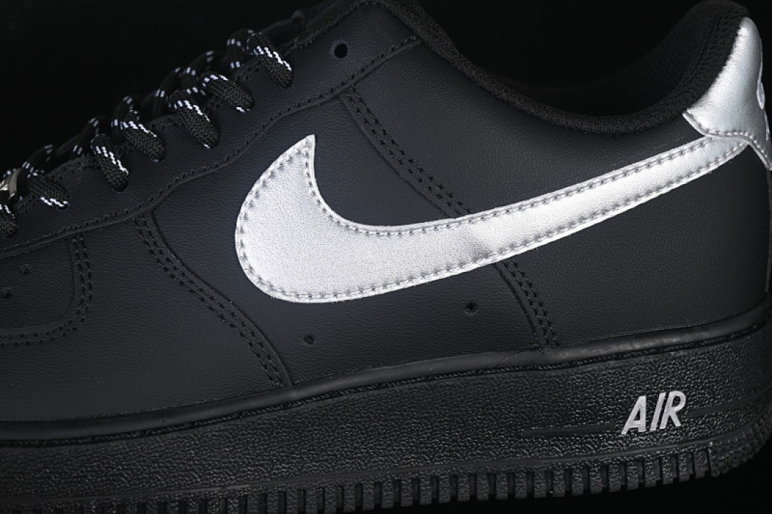 Nike [ZH0316-125]-[AIR FORCE 1 07 LOW SILVER/BLACK]-[WOMAN:36-39]-[MAN:40-45] - Image 7