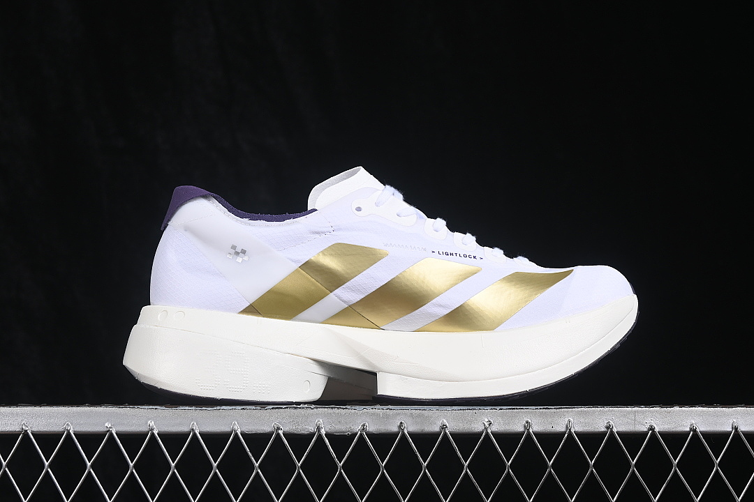 Adidas [KH6359]-[ADIZERO ADIOS PRO 4 CLOUD WHITE/GOLD METALLIC/AURORA PLUM]-[WOMAN:36-39]-[MAN:40-46] - Image 16