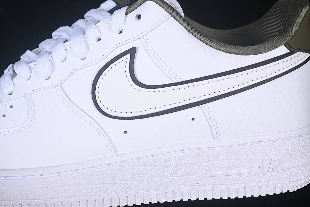 Nike [IO4226-100]-[AIR FORCE 1 07 LOW CASUAL SNEAKERS WHITE/GREEN/WHITE]-[WOMAN:36-39]-[MAN:40-45] - Image 8