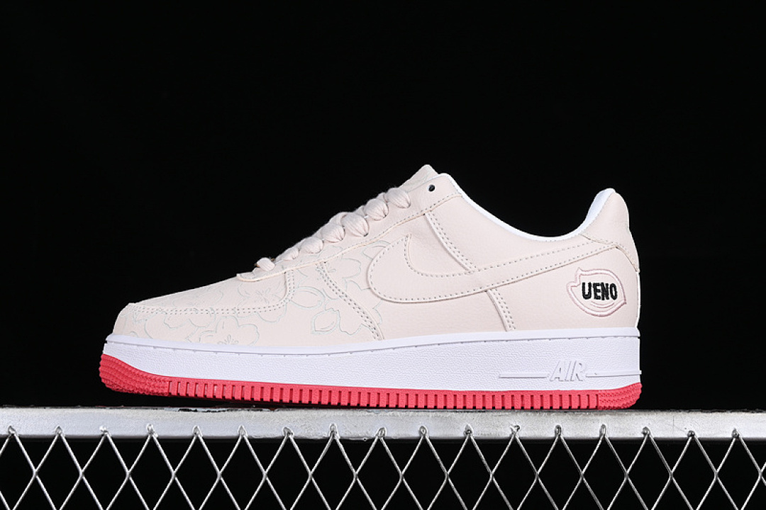 Nike [309360-001]-[AIR FORCE 1 07 LOW UENO SAKURA WHITE/GREY/RED]-[WOMAN:36-39]-[MAN:40-45], photo 1