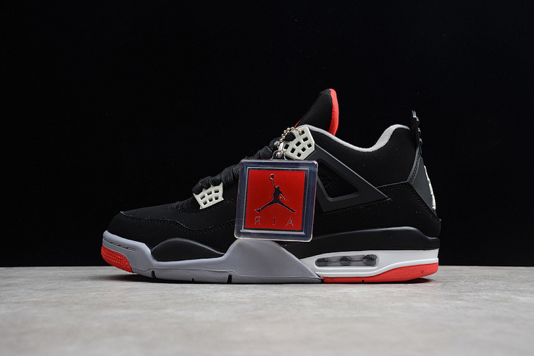 Jordan [308497-089]-[AIR JORDAN 4 RETRO BRED BLACK/CEMENT GREY-FIRE RED]-[MAN:40-48]-[OG00156], photo 1