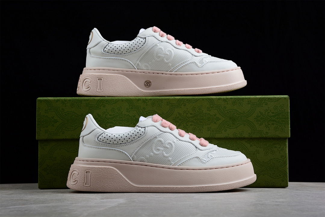 Chanel [GU*CCI SCREENER GG HIGH-TOP SNEAKER WHITE/WHITE/PINK]-[WOMAN:35-39]-[MAN:40-44] - Image 17