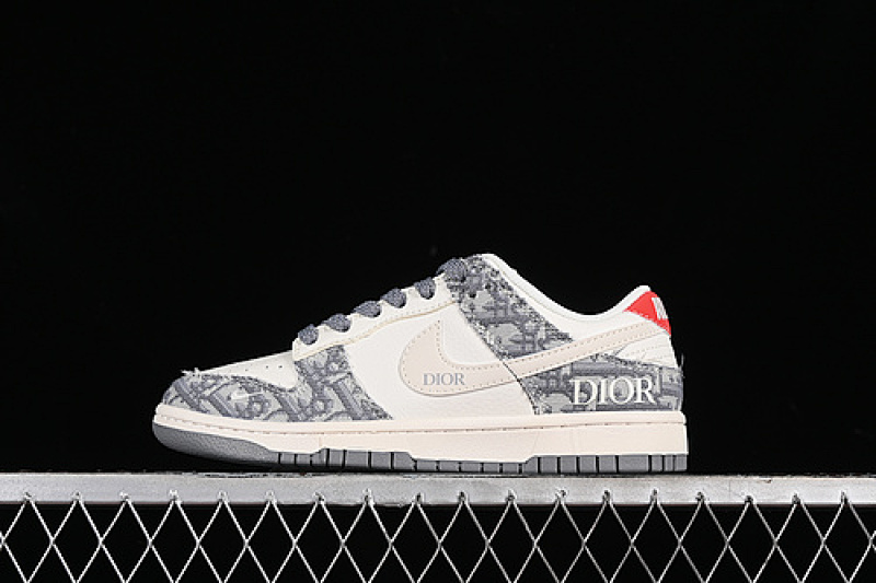 Nike SB DUNK LOW DI*OR WHITE/GREY/RED · XY1688-004, photo 1
