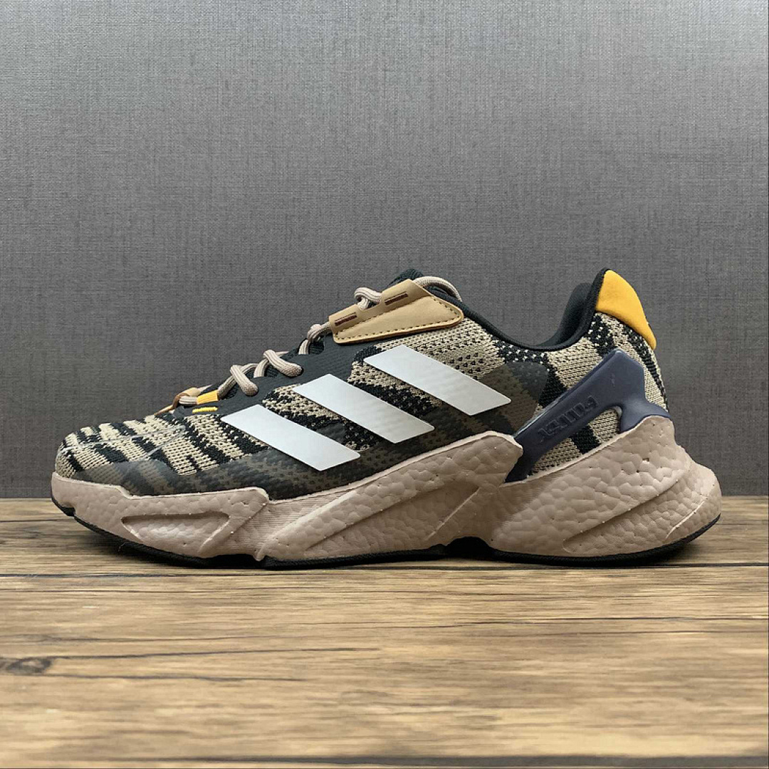 X9000L4 SHOES CORE BLACK/KHAKI/CLOUD WHITE · S23682, photo 1