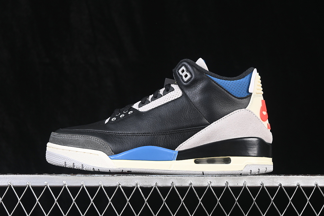 Jordan Jordan 3 RETRO BLACK/CHILE RED/NEUTRAL GREY/BLUE/COCONUT MILK · IB8967-004, photo 1